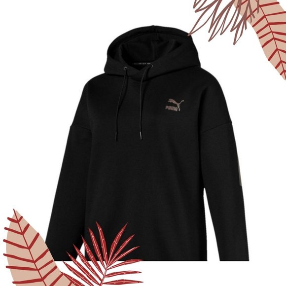 Puma Jackets & Blazers - Black Puma Metallic-Logo Hoodie